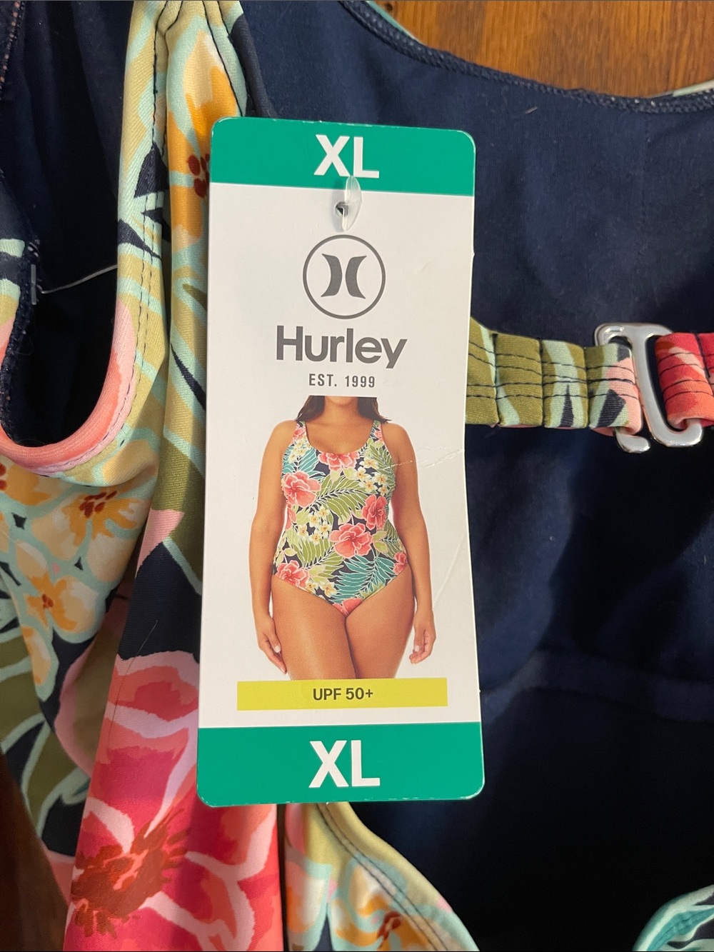 Hurley Women’s Floral One-Piece Swimsuit - Pink, Green & Yellow - Picture 2 of 4